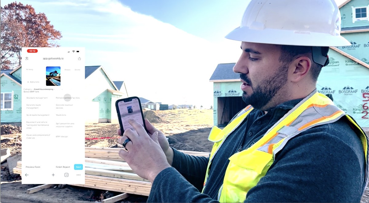 Weekly stormwater inspection app demo video